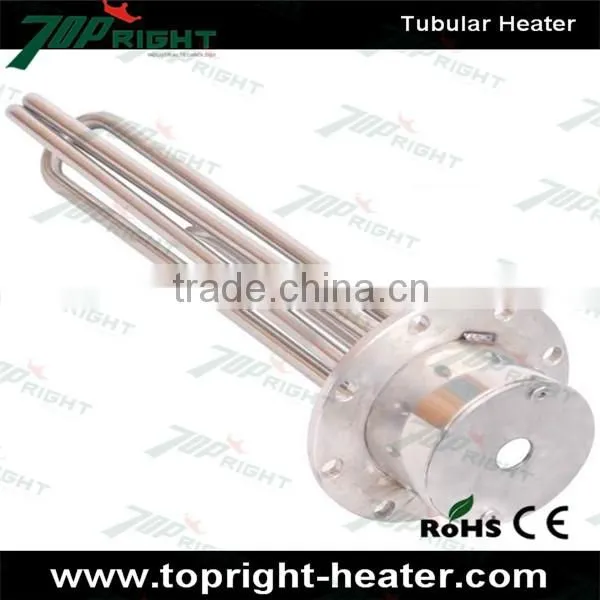 Topright Made Stainless Customized Application Oil or Water Explosion Proof Flange Tubular Heater photo-3