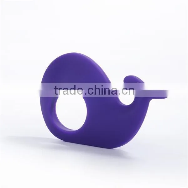 2016 New Food Grade Silicone Baby Toys Teether Cute Whale Shape Teether