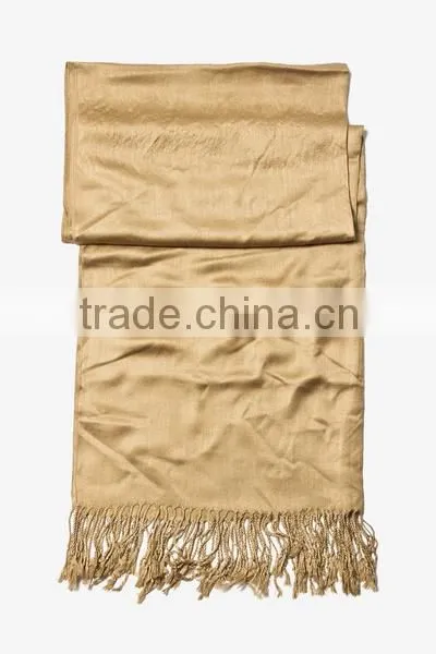 Caramel Viscose Pashmina Scarf photo-2