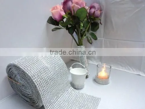 24 Rows Silver Wedding Decoration Rhinestone Ribbon photo-3