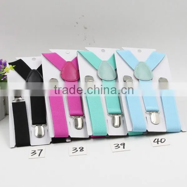Yellow Boys and Girls Suspenders Braces For Christmas Gift Y-shaped Clip On Slim Suspender Elastic Braces Gallus photo-2