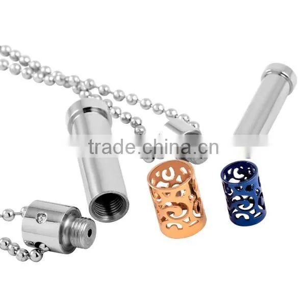 SRP2451 Shipping From China Colorful Perfume Container Vintage Style Pendant Stainless Steel Cremation Jewelry photo-2