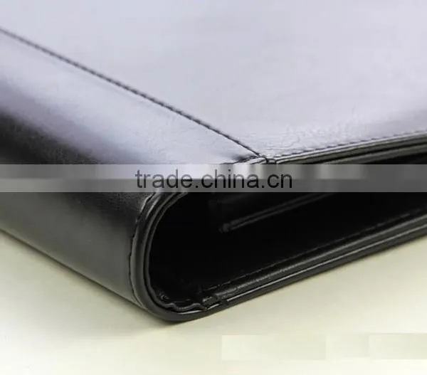 BWF- 14/15 Black /brown Leather Multi-function Manager Portfolio&a4 pu Leather Portfolio Folders&leather Portfolio Folder photo-6