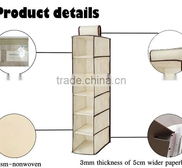 Six-Shelves Lightweight Hanging Shoe Organizer, Bedroom Foldable Hanging Shoe Clothes Storage Closet photo-3