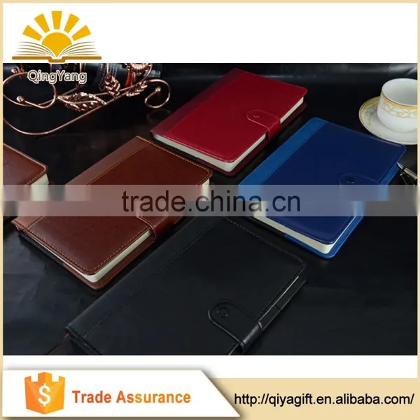 Custom Logo Removable pu Leather Cover Business Promotional Notebook With Button photo-2