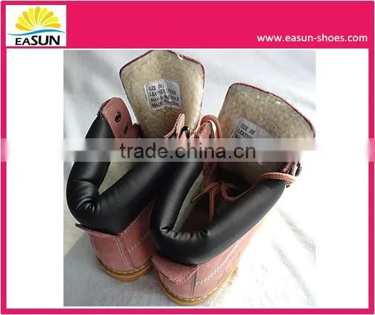 Fashion Goodyear Welt Women Safety Shoes With Sheepskin Lining