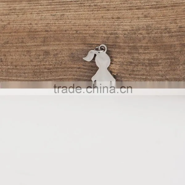 Stainless Steel Little Girl Charm Baby Girl Pendant Little Girl Shaped Pendant for Sale photo-3