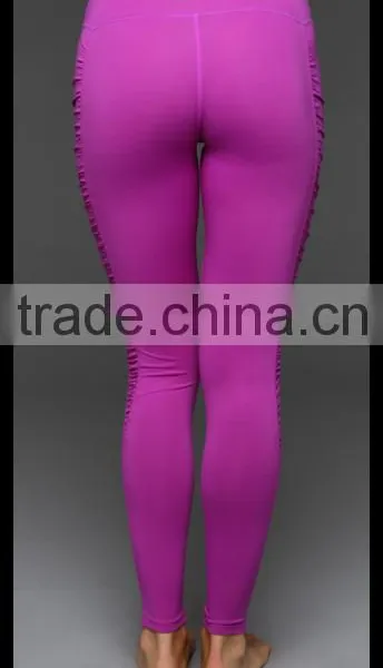 Kiteng Eye-catching and Multi-level Contrast Side Panel Detail Yoga Legging 2016 New Office In United States (USA)small Minimum photo-4