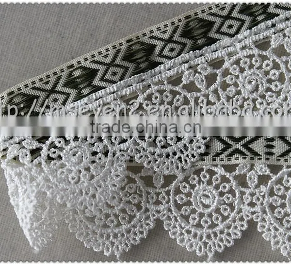 Fine Quality Multi Color Tassel Wholesale Jacquard Polyester Flower Fringe Trim photo-6