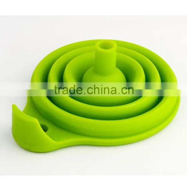 Fashion Colorful Kitchen Super Easy Foldable Mini Silicone Funnel photo-5