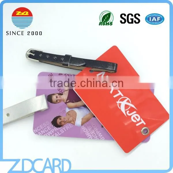 Standard Size Dual Pieces Travel Airplane PVC Luggage Tag photo-5