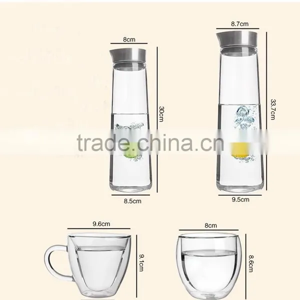 35 Oz Glass Drip-free Carafe With Stainless Steel Silicone Flip-top Lid, Glass Water Pitcher, Glass Fridge Carafe, Ice Tea Maker photo-6