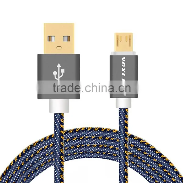 Voxlink Fast Charging 5v 1a Gold-Plated 0.25m/1m/2m/3m Usb Type c Cable or Micro USB 2.0 Charger Date Cable (connector Optioal) photo-4