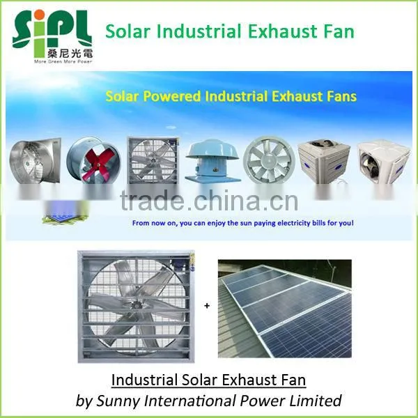 Industrial Agricultural Wall Mounted Ventilator Heat Exhaust Fan Solar Powered photo-5