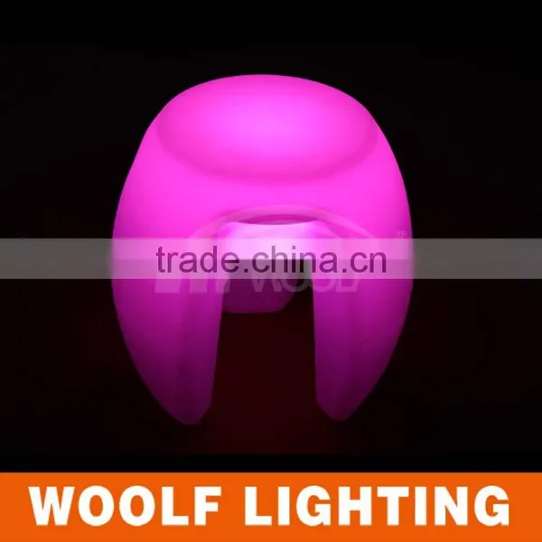 Attactive Oval Glowing Brightsome Rechargeable LED Lighted Bar Stool Bar Chair photo-5