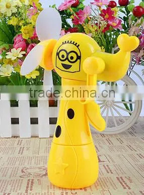 Cheap Plastic Mini Handy Dynamo Fan With Sprayer for Kids in Summer photo-2