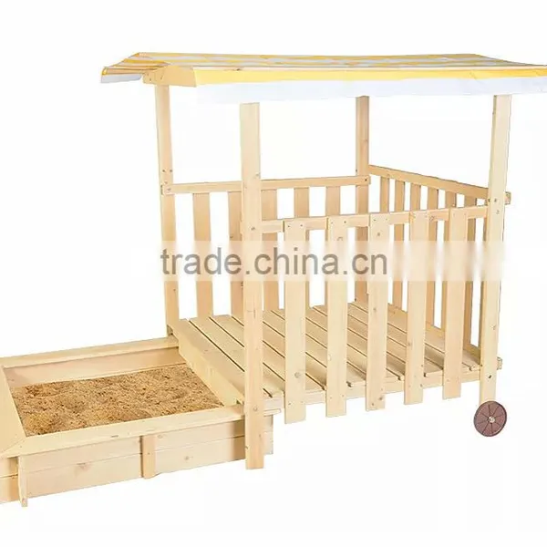 Playhouse Sandbox With Rolling Cover & Pavilion Sandbox photo-4