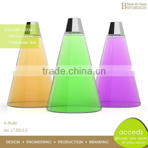 Hot Selling Borosilicate Fancy Water Glass Bottle BPA Free photo-4