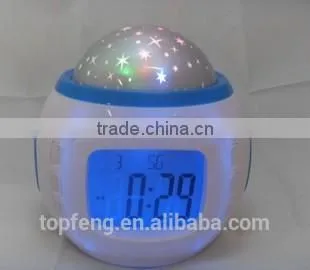 Music PROJECTOR Clock Watch Stars Night Lights Bright Dim Kids Child photo-3