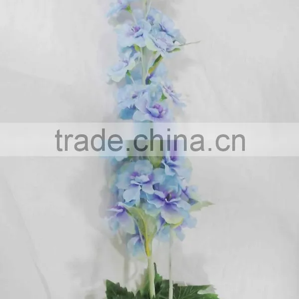 SJ1010895 Artificial Silk Flower/single Stem Delphinium Flower Fabric photo-2