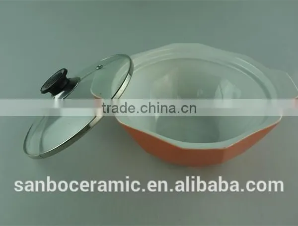 Ceramic Pots for Cooking Color Glazed With Glass Lid Cooking Pot Sets photo-4