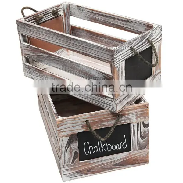 Set of 3 Vintage Crate Wooden Storage Boxes photo-2