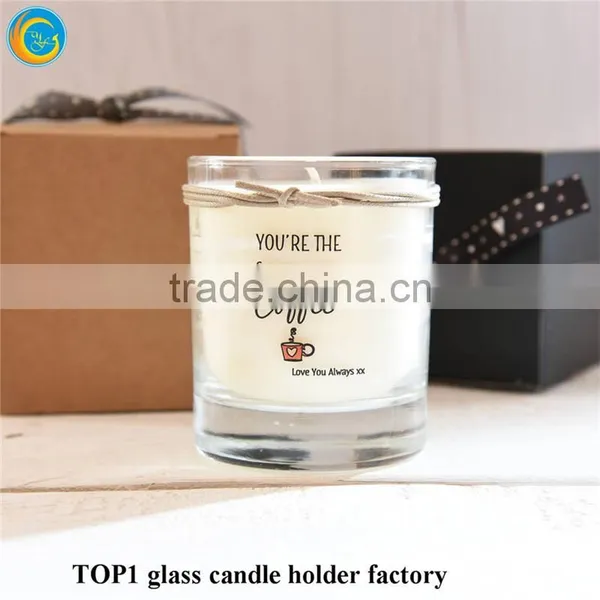 Luxury Candles on Sale Sprayed White or Black Glass Candle Jar Printed With Gold Logo With Great Price photo-6
