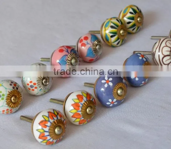 Newest Design Fine Hand Painted Kitchen Cabinet Knobs photo-3
