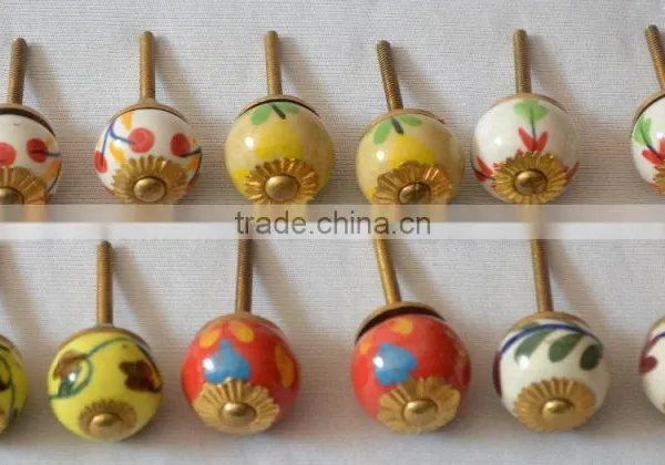 New Mix Design Hand Painted Cabinet Ceramic Knobs photo-3