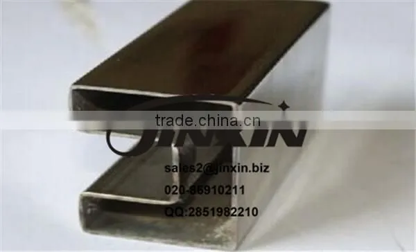 JINXIN Manufacturer for Inox Square Slot Tube for glass railling handrail prices