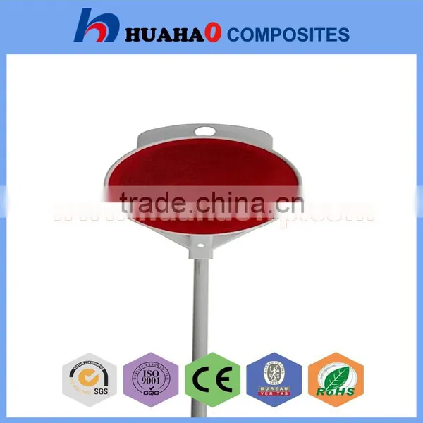 1/4"x36" Safety Marker, 3" Red Round Reflector With Fiberglass Shaft photo-2