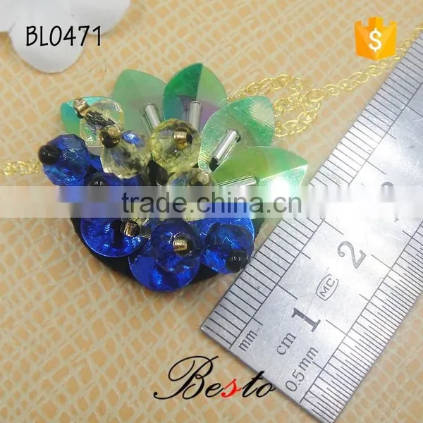Factory Wholesale Decorative Mixed Color Bead Center Flower Sequin Applique for Lady Dress photo-3