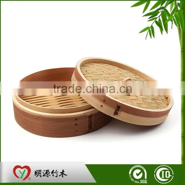 High-quality Eco-friendly Round Bamboo Food Steamer photo-2