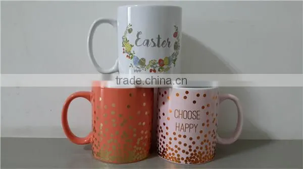 Simple Design Customized Logo Ceramic Coffee Mug With C-handle photo-3