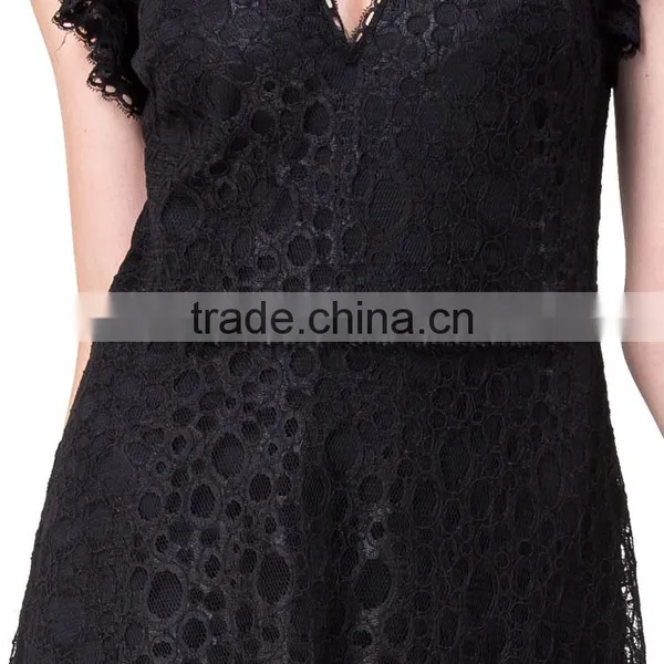 Domin Fashion Black Patterns for Lace Long Dress photo-2
