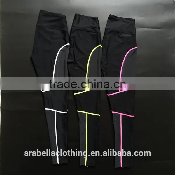 New Fashion Yoga Gym Geometric Mesh Leggings Fitness Work Out Black Elastic Running Pants photo-6
