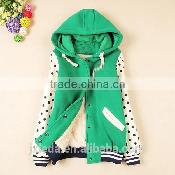 Girls Fashion Design Printed Thicken Zipper Sweatshirts photo-3