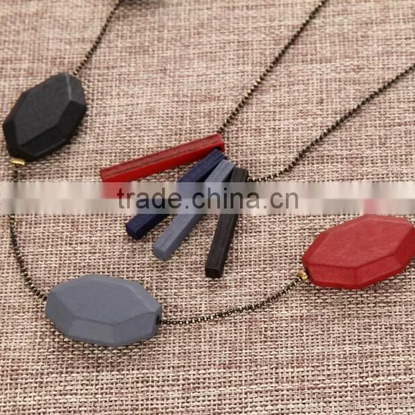 Zm35074a Latest Deisgn Jewelry Wood Beads Necklace Accessories for Women photo-3