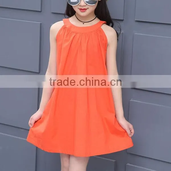 Zm35700a Summer Girls Fancy Dress Fashion Cotton Beach Dresses for Girls photo-2