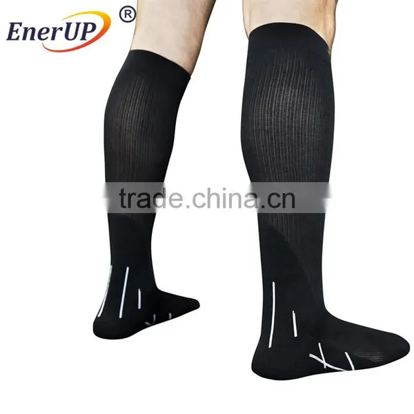Breathable Men Knee High Copper Compression Socks for Sports photo-5
