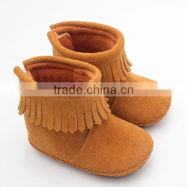 Mix 4 Colours Suede Leather Kids Boots Wholesale photo-4