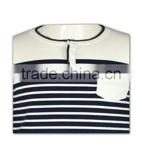ISO9001/BSCI Manufature Navy Blue Teenager Striped Pattern Cardigan Sweater photo-5