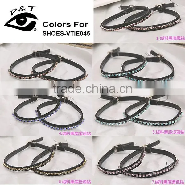 Rhinestone Chain Decorations Non Slip Shoe Laces For Heels photo-2