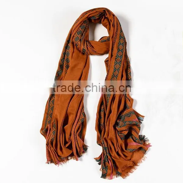 New Women Fashion Jacquard Scarf Lady Soft Winter Autumn Ethnic Scarves Shawl photo-2