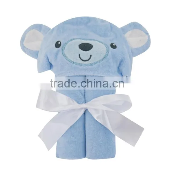 Newborn Baby Blanket Bath Towel Bathrobe Cute Animals Hat Cotton Baby Security Blanket photo-3