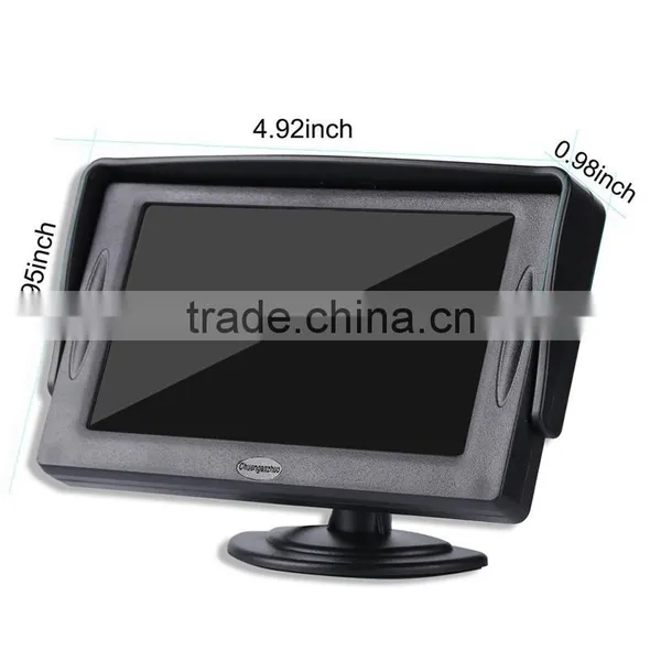 4.3 LCD Rear View Monitor License Plate Car Rear Backup Camera and Monitor Kit For Car,Universal Waterproof Rear-view photo-3