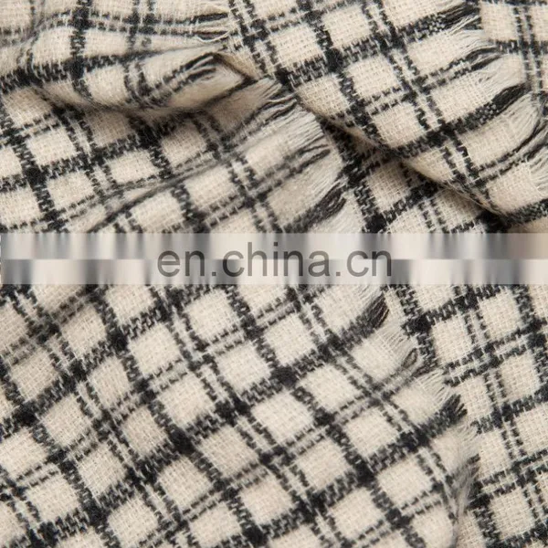 Autumn And Winter Rice Plaid Black Small Plaid Acrylic Printing Scarf photo-2