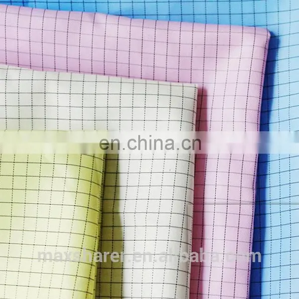Wholesale Dust Free Conducive Yarn 5mm Grid/strap Antistatic Esd Cleanroom Fabric photo-2