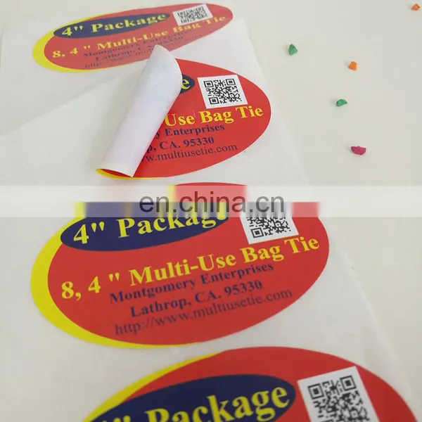 Factory Price Ellipse Enterprise Paper Adhesive Colorful Packaging Sticker With QR Code Printed photo-4