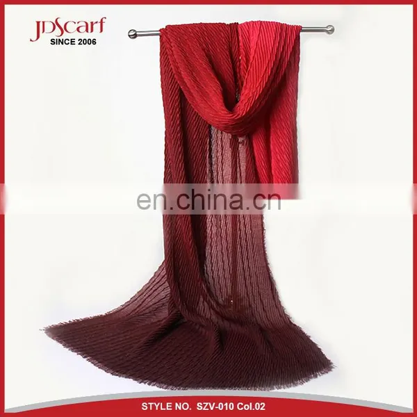 Supply New Colourful Wrinkled Fabric China Scarf photo-2